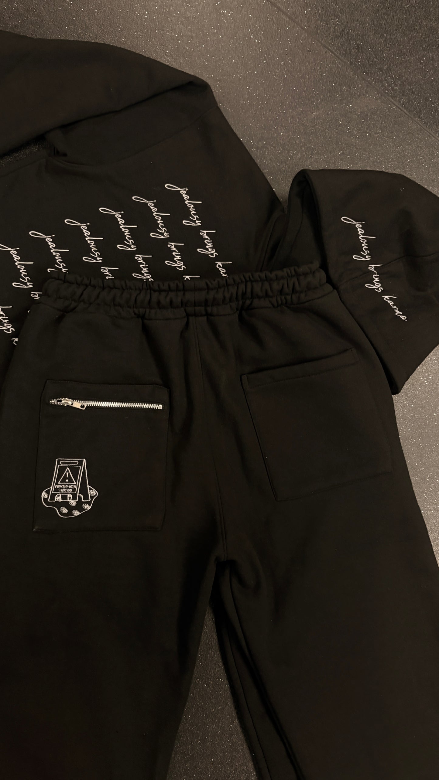 White scripture tracksuit