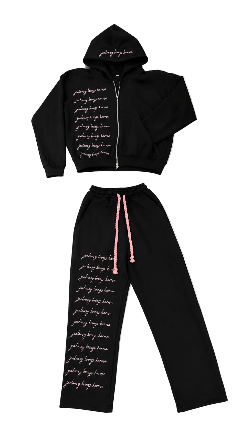 Pink scripture tracksuit