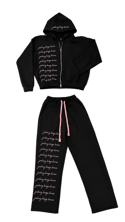 Pink scripture tracksuit