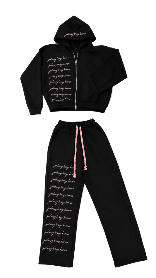 Pink scripture tracksuit