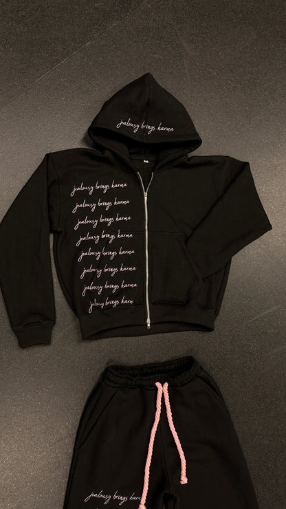 Pink scripture tracksuit