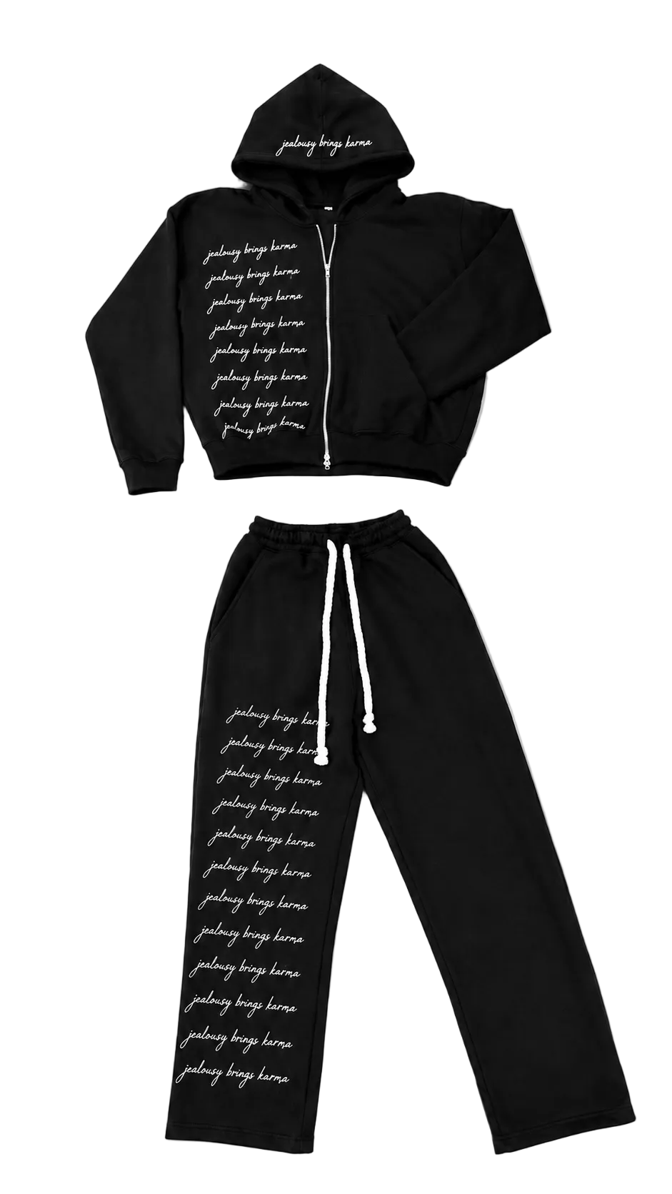 White scripture tracksuit
