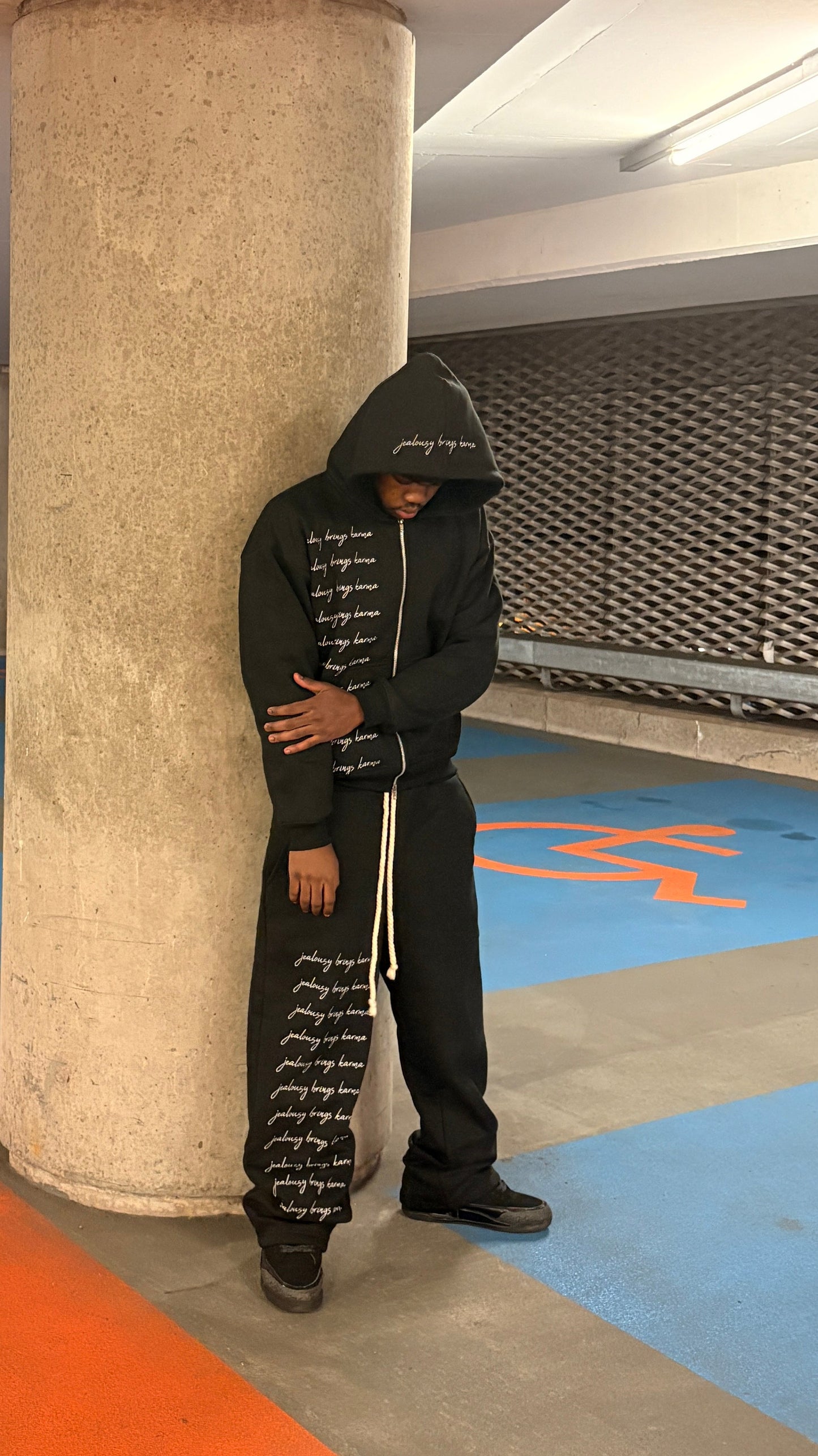 White scripture tracksuit