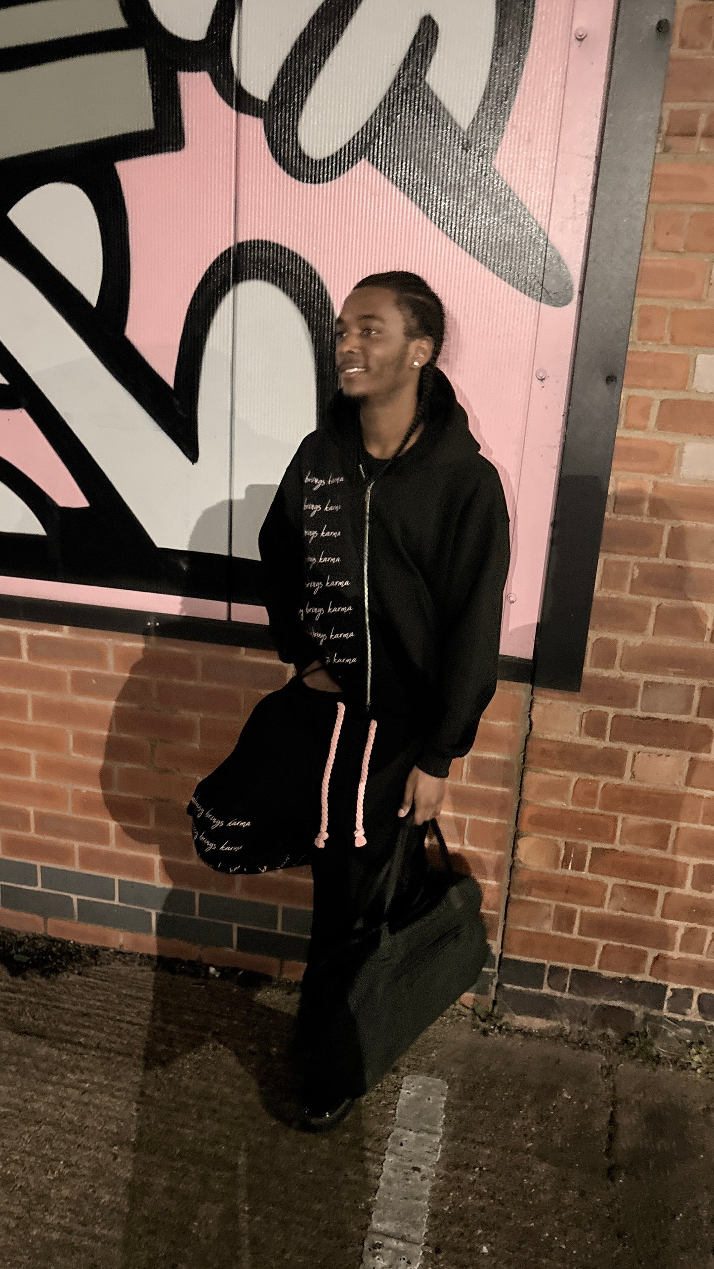 Pink scripture tracksuit