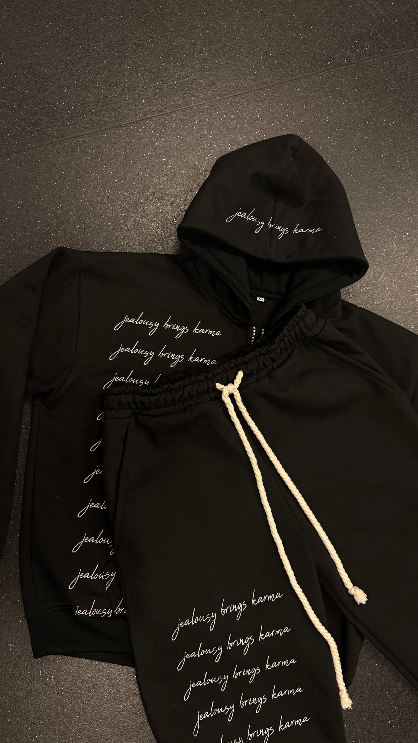 White scripture tracksuit