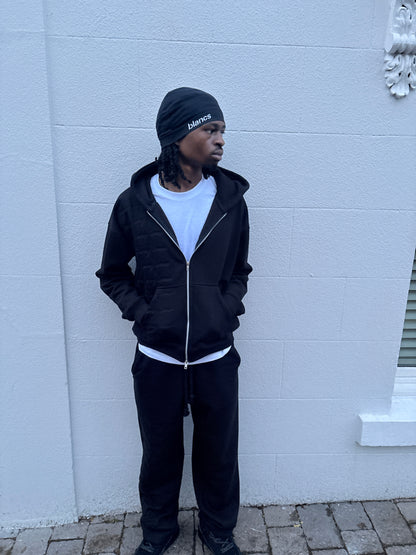 Triple black scripture tracksuit